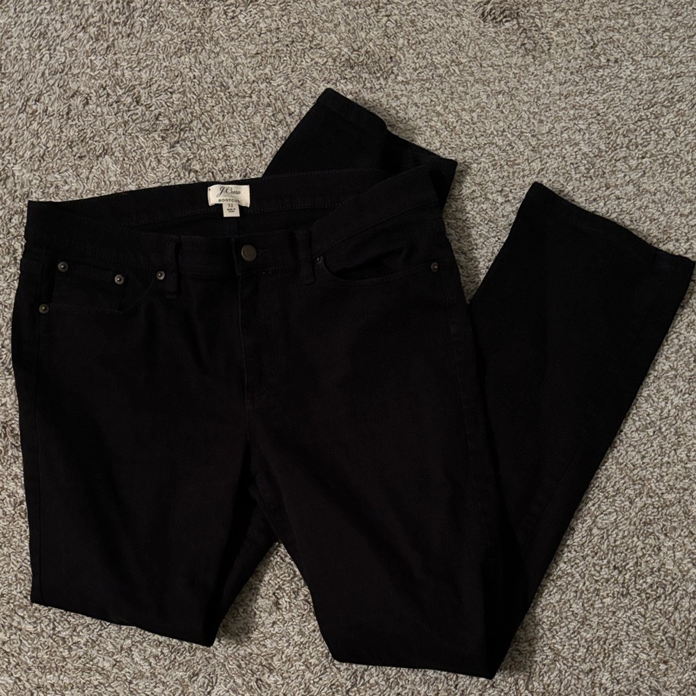 J Crew Women's Black Boot leg Jeans